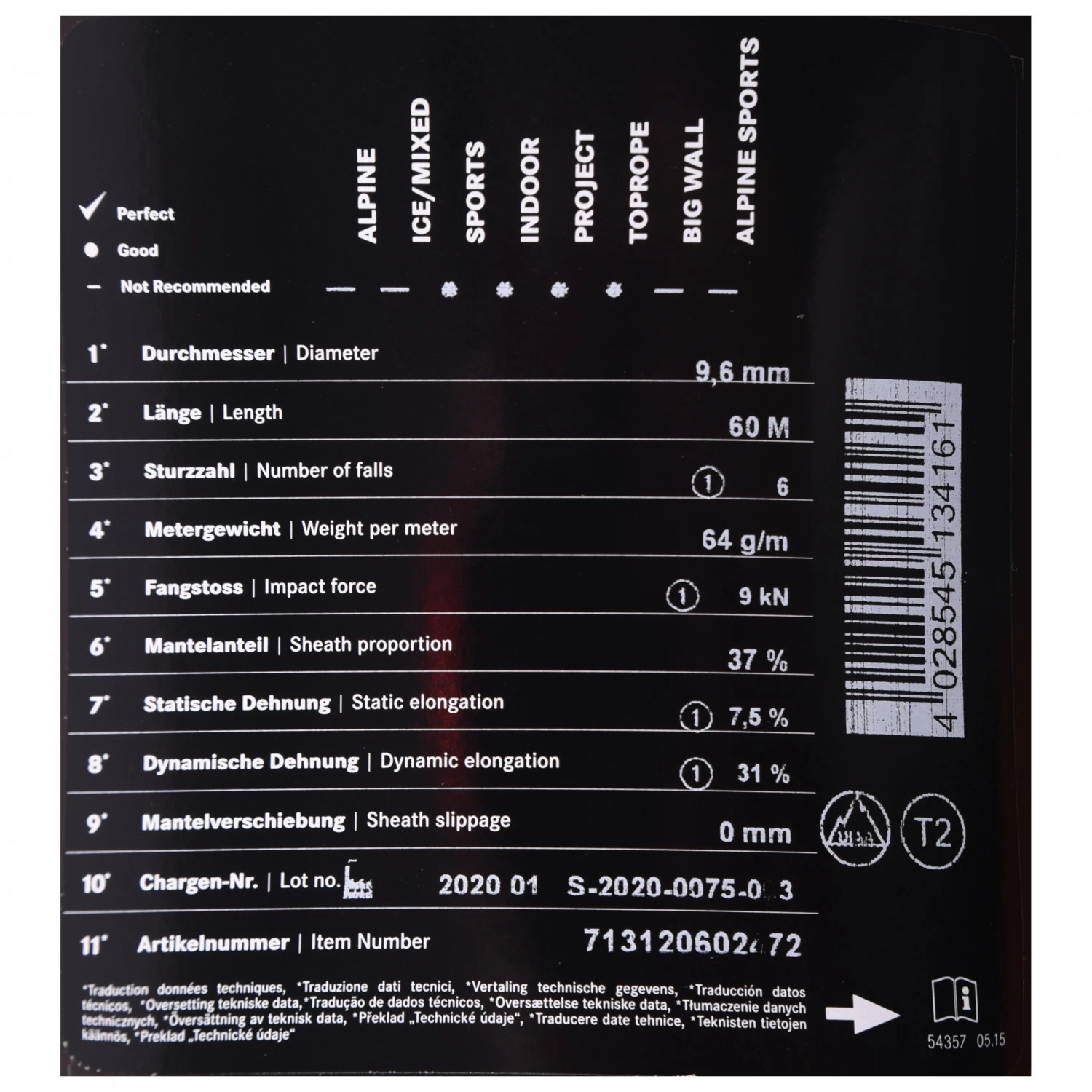 Edelrid - SE Priti 9,6 Mm - Helreb 5 Edelrid - SE Priti 9,6 Mm - Helreb - Billede 3