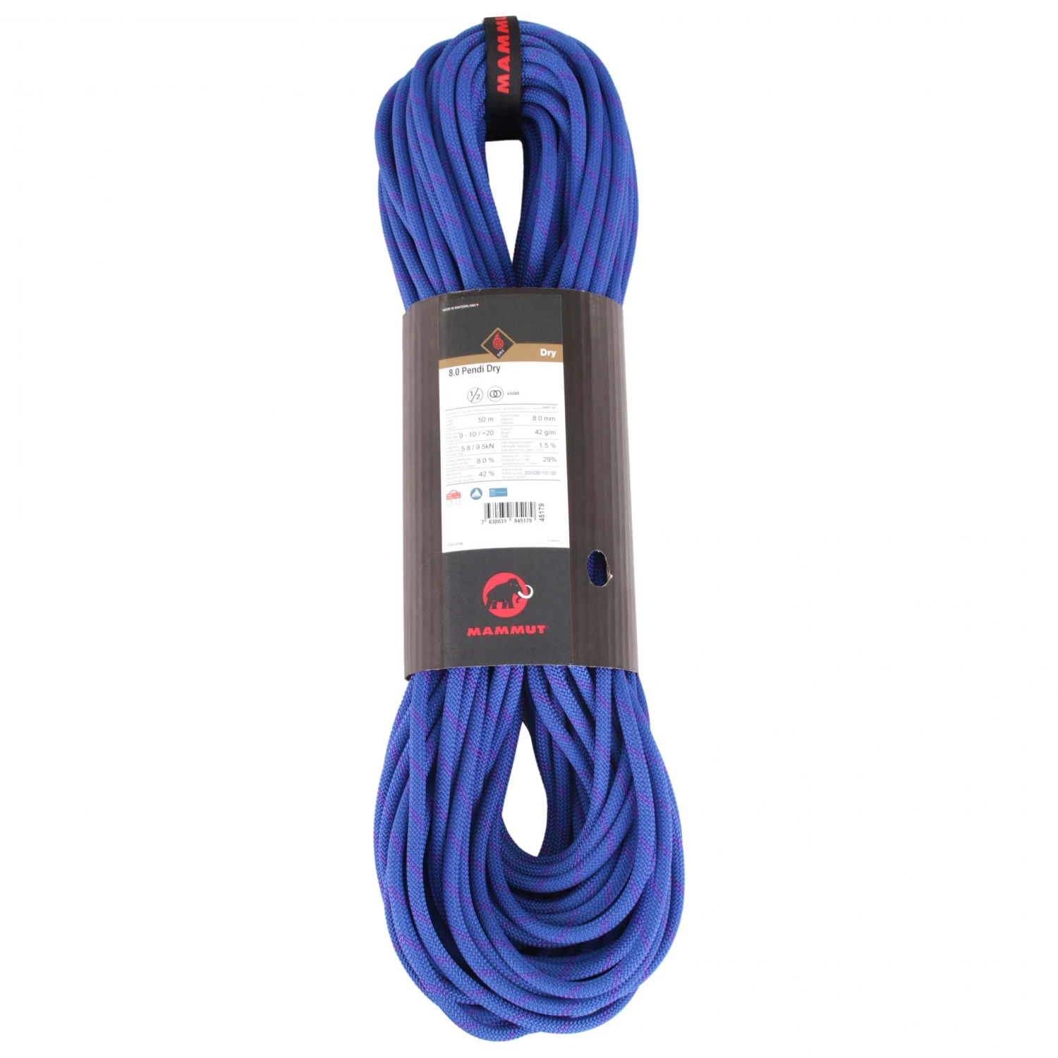 Mammut - Pendi 8.0 Dry - Halvreb 3 Mammut - Pendi 8.0 Dry - Halvreb